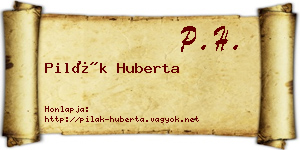 Pilák Huberta névjegykártya